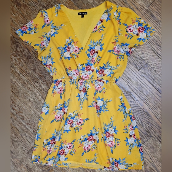 🍒 As U Wish Boho Floral Day Dress size Large - Picture 5 of 13